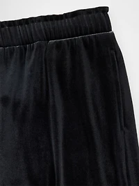 Kids Velvet Wide-Leg Pants
