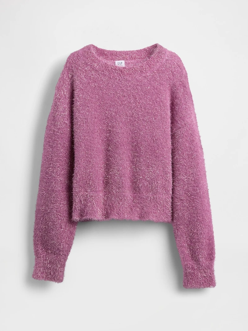 Kids Eyelash Crewneck Sweater