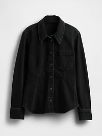 Denim Cinch-Seam Shirt