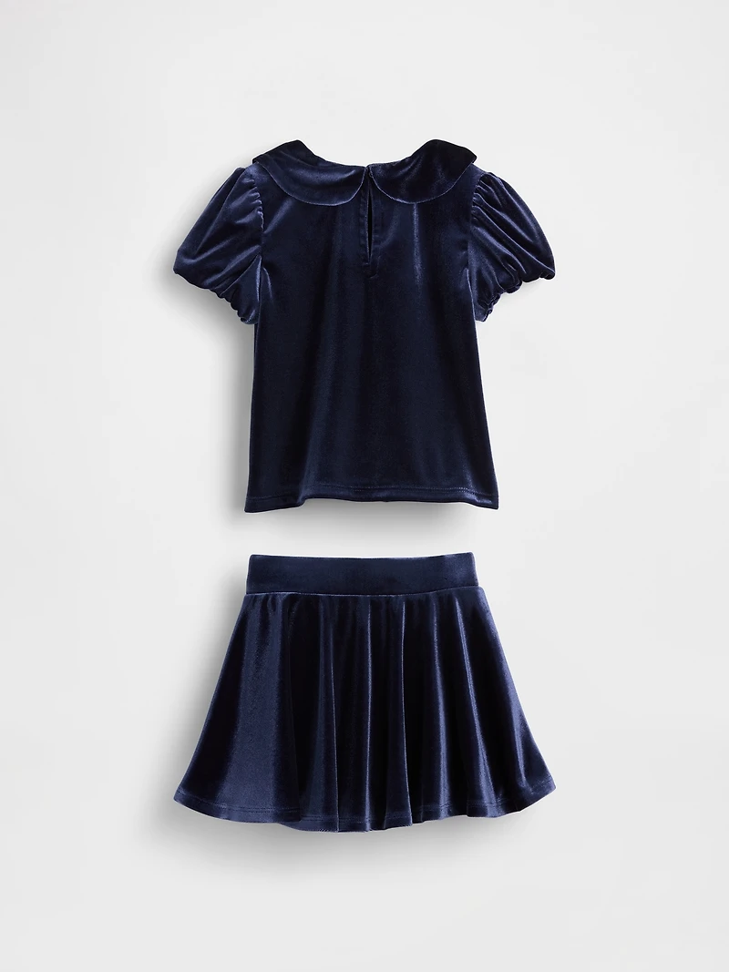 Baby & Toddler Velour Bow Outfit Set