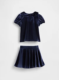 Baby & Toddler Velour Bow Outfit Set