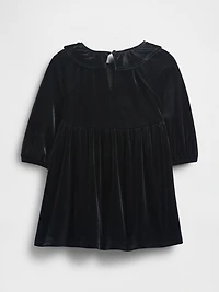 Baby & Toddler Velour Ruffle Collar Dress