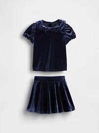 Baby & Toddler Velour Bow Outfit Set