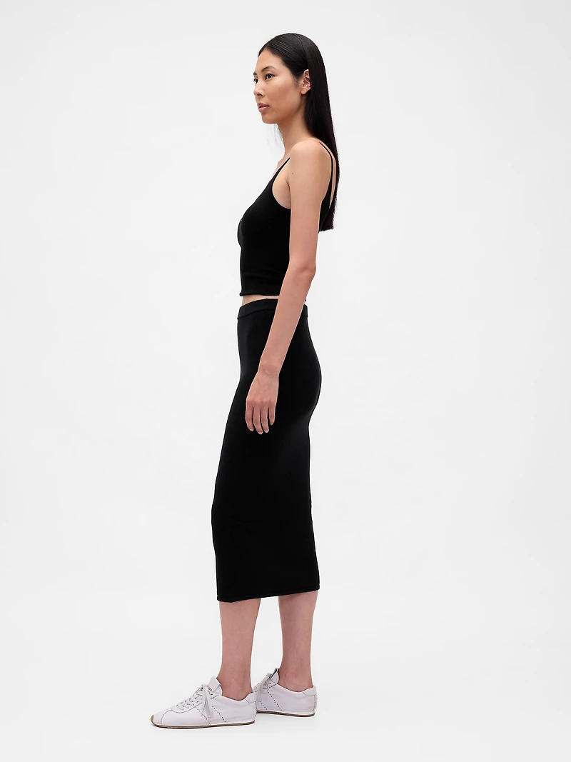 CashSoft Stretch Midi Skirt