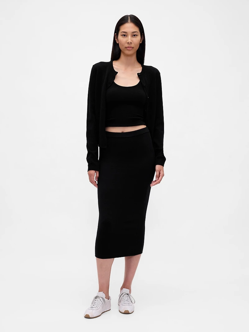 CashSoft Stretch Midi Skirt