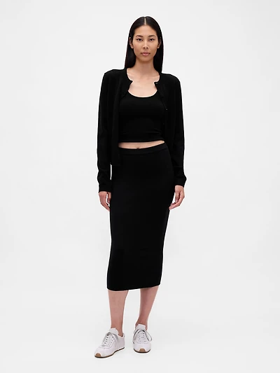 CashSoft Stretch Midi Skirt