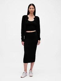 CashSoft Stretch Midi Skirt