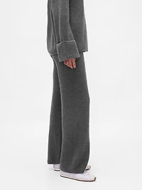 CashSoft Shaker-Stitch Sweater Pants