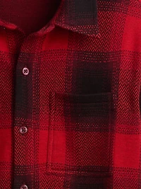 Kids Knit Jersey Plaid Shirt