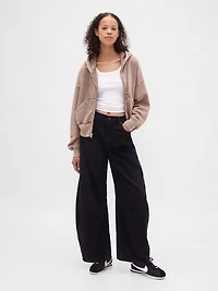 VintageSoft Full-Zip Wedge Hoodie