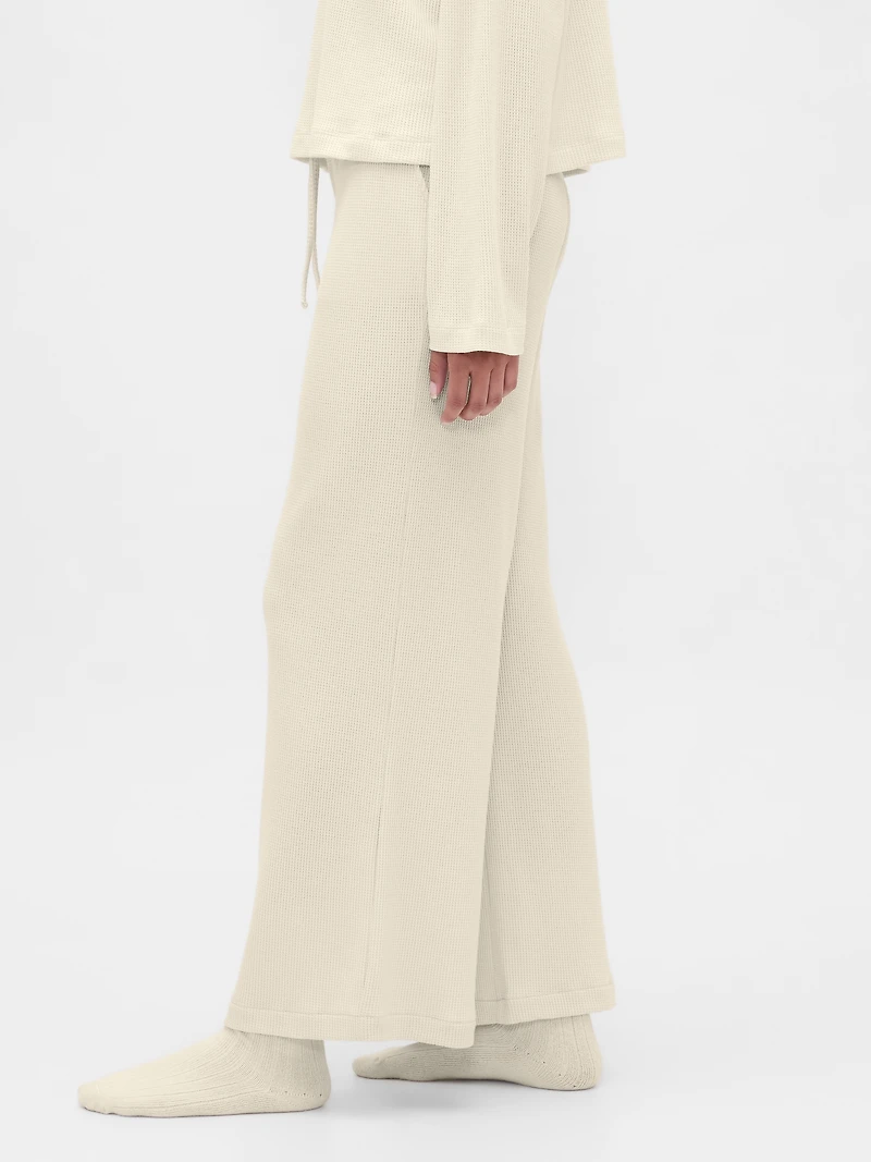 Waffle Wide-Leg PJ Pants