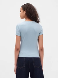 Modern Rib Scoop Crop T-Shirt