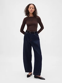 CloseKnit Jersey Boatneck Open-Back T-Shirt