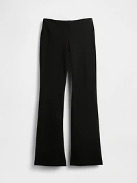 High Rise Double Knit Split-Hem Flare Pants