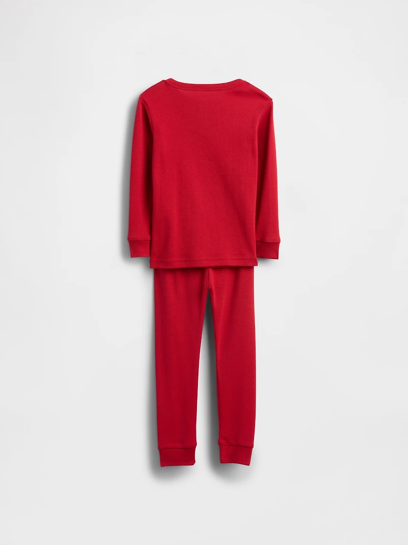 Baby & Toddler Organic Brushed Cotton Henley PJ Set