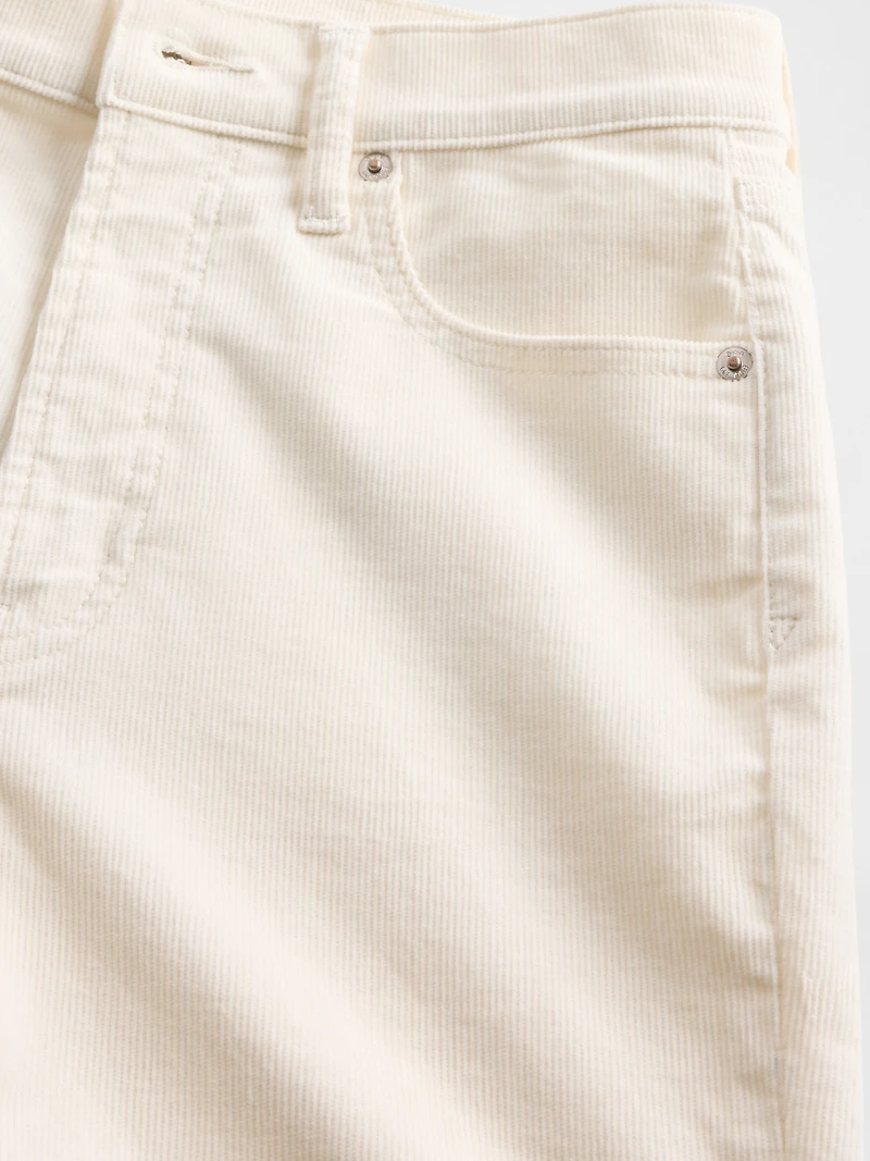 High Rise Corduroy '90s Slim Straight Pants