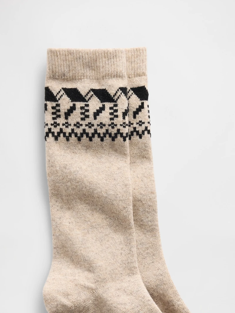 Fair Isle Crew Socks
