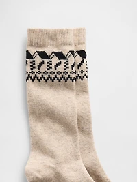 Fair Isle Crew Socks