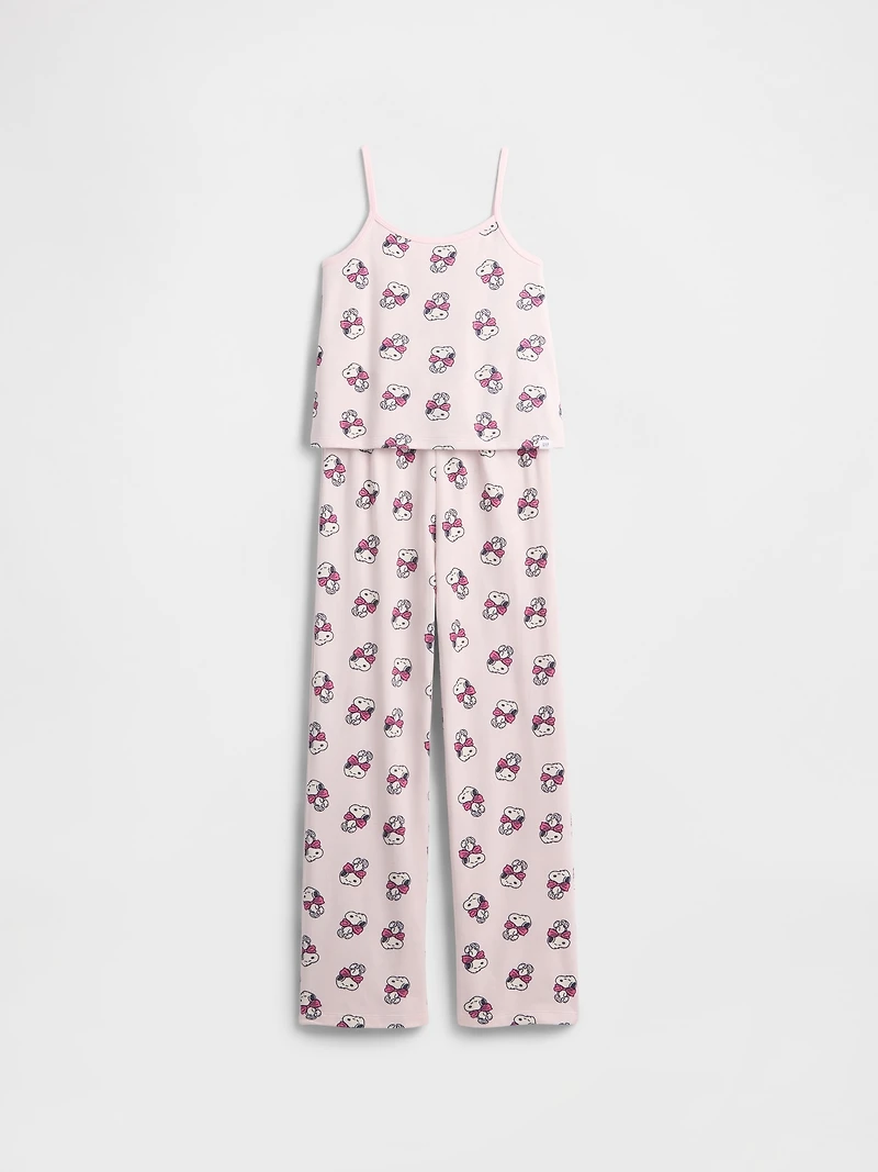 Kids Snoopy Recycled Tank PJ Set