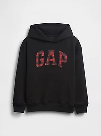 Kids VintageSoft Relaxed Plaid Logo Hoodie