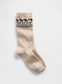Fair Isle Crew Socks
