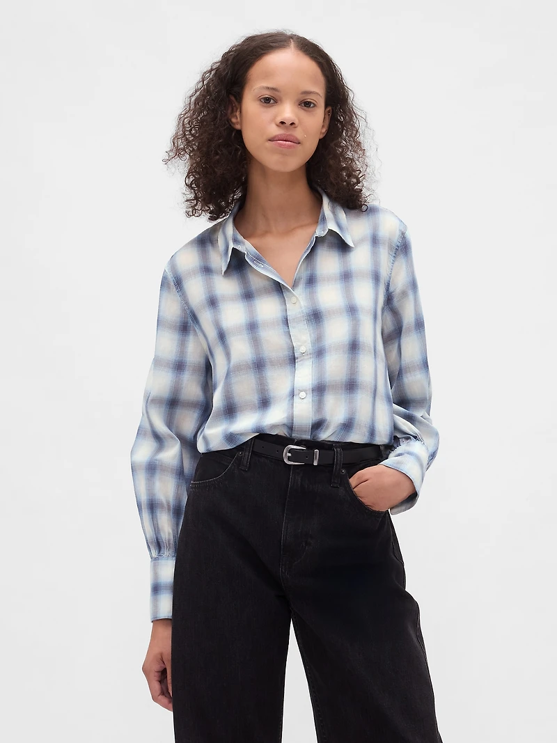 Voile Plaid Shirt