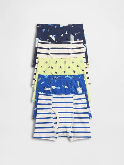 Toddler Organic Stretch Cotton Boxer Briefs (5-Pack)