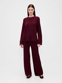 CashSoft Shaker-Stitch Boyfriend Sweater