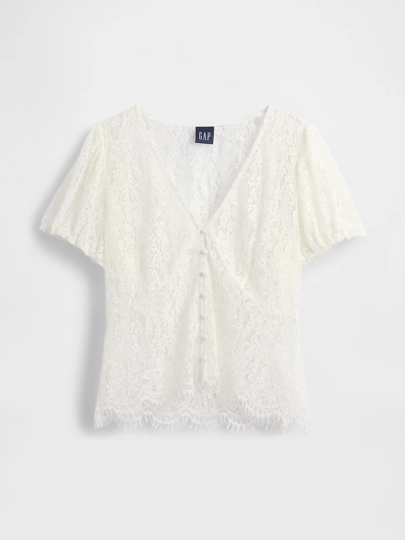 Lace V-Neck Top