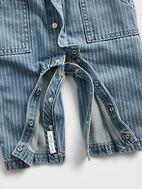 Baby Denim Stripe Utility One-Piece