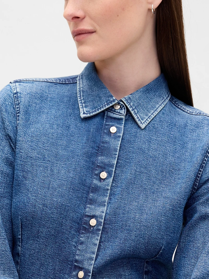 Denim Fitted Shirt
