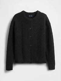 Fuzzy Pointelle Cardigan