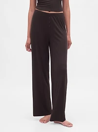 Mini Rib Wide-Leg PJ Pants