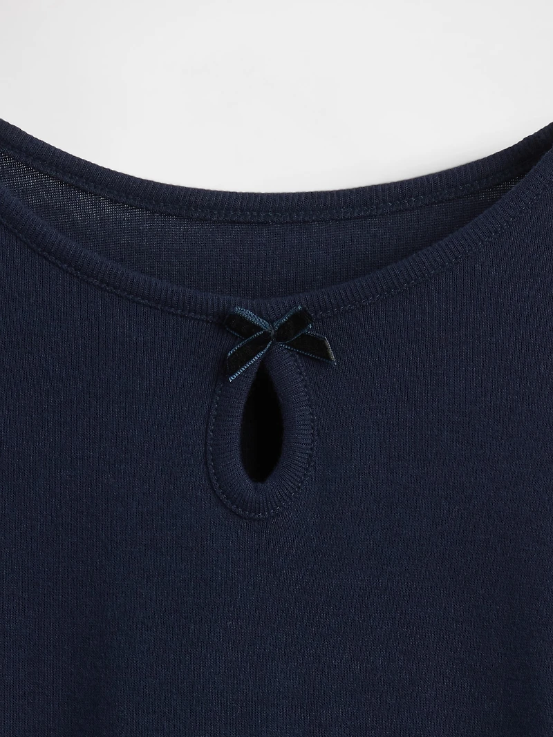 Kids Keyhole Bow Fitted T-Shirt