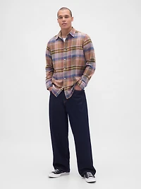 Organic Cotton Relaxed Flannel Shirt