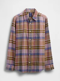 Organic Cotton Relaxed Flannel Shirt
