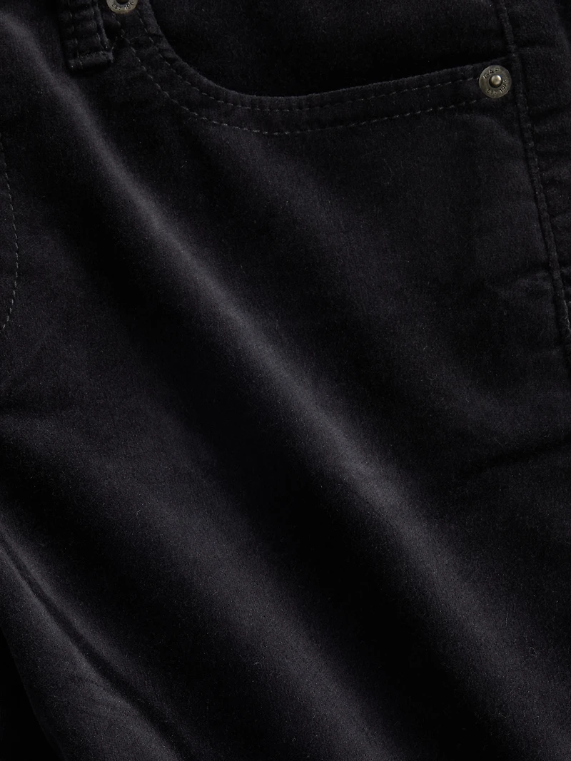 Low Rise Velvet '90s Slim Straight Pants