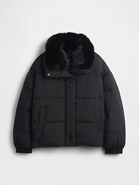 Fur-Trim Puffer Jacket