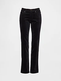 Low Rise Velvet '90s Slim Straight Pants