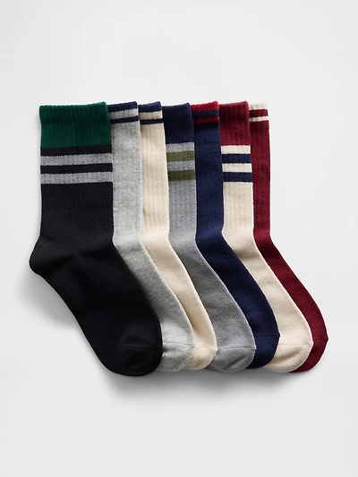 Kids Stripe Crew Socks (-Pack