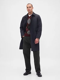 Brushed Argyle Sweater