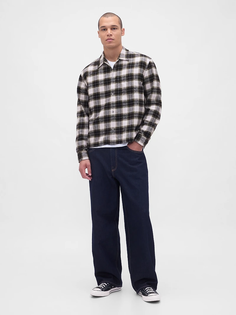 Organic Cotton Relaxed Flannel Shirt
