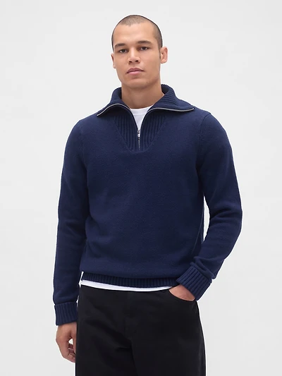 CashSoft Quarter-Zip Pullover Sweater