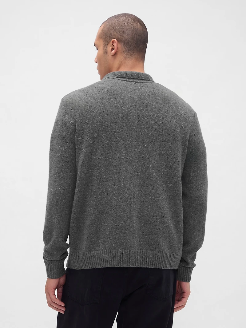 Merino Wool-Blend Cardigan Sweater