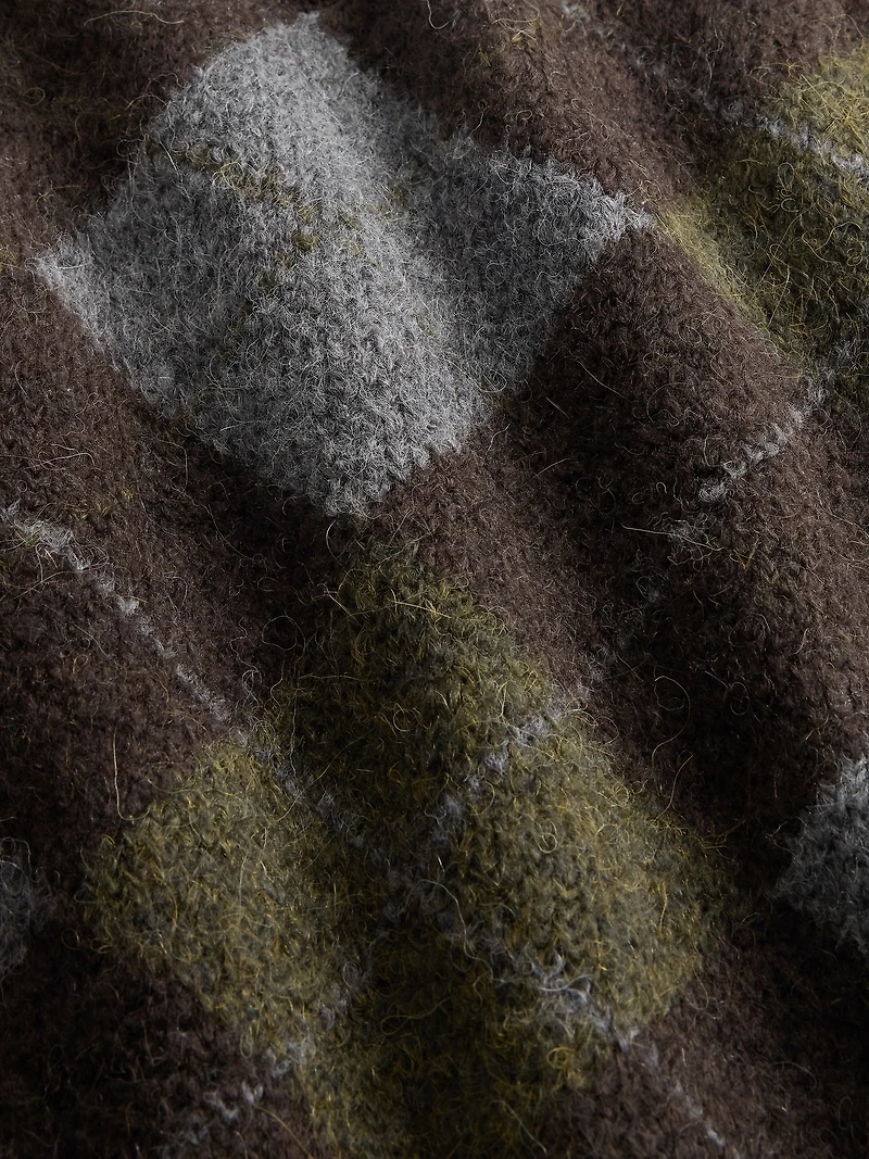 Brushed Argyle Sweater