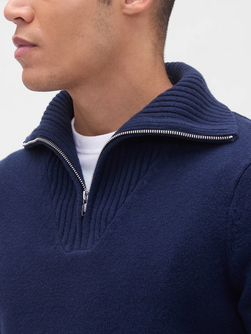 CashSoft Quarter-Zip Pullover Sweater