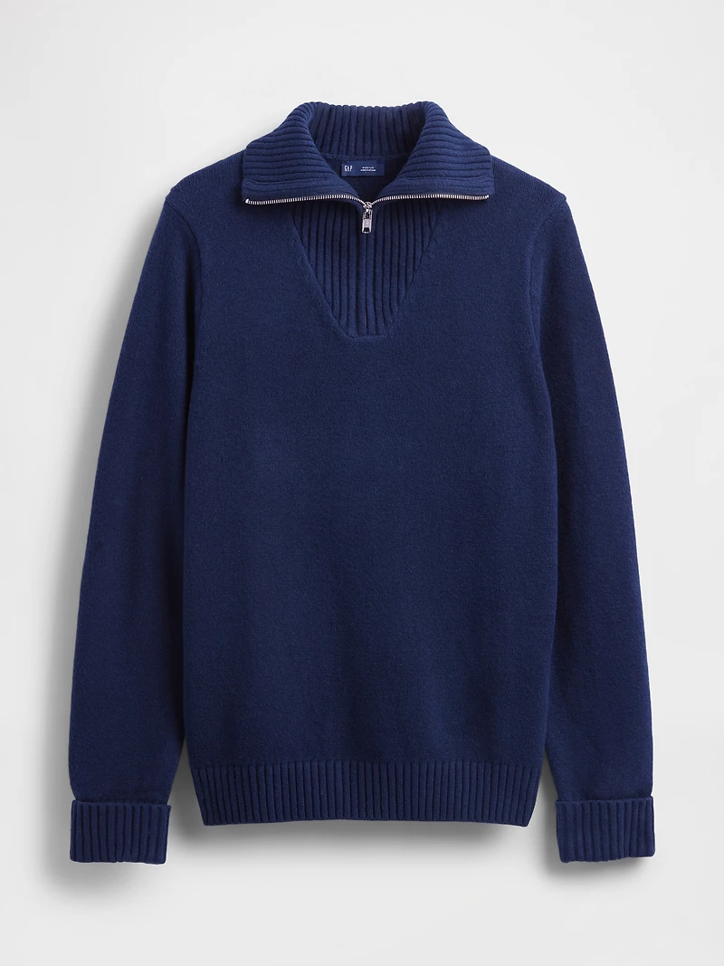 CashSoft Quarter-Zip Pullover Sweater