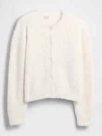 Kids Eyelash Cardigan Sweater