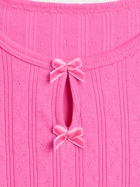Baby & Toddler Pointelle Bow Top
