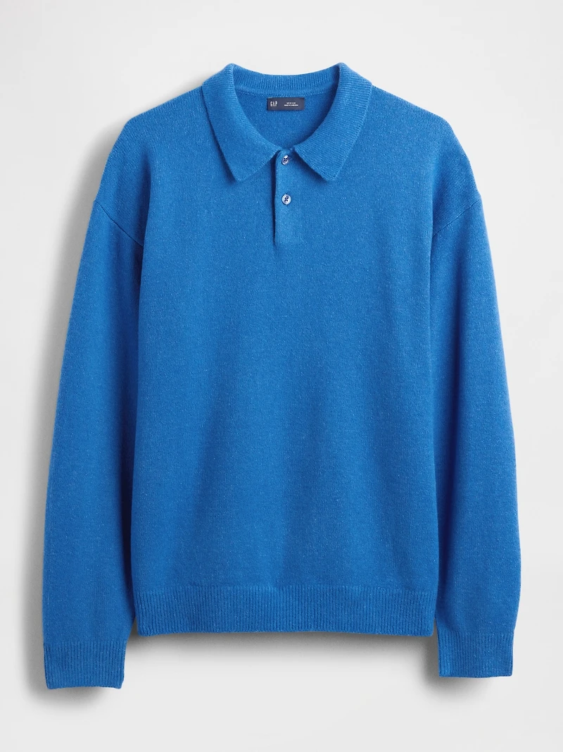 CashSoft Relaxed Polo Sweater